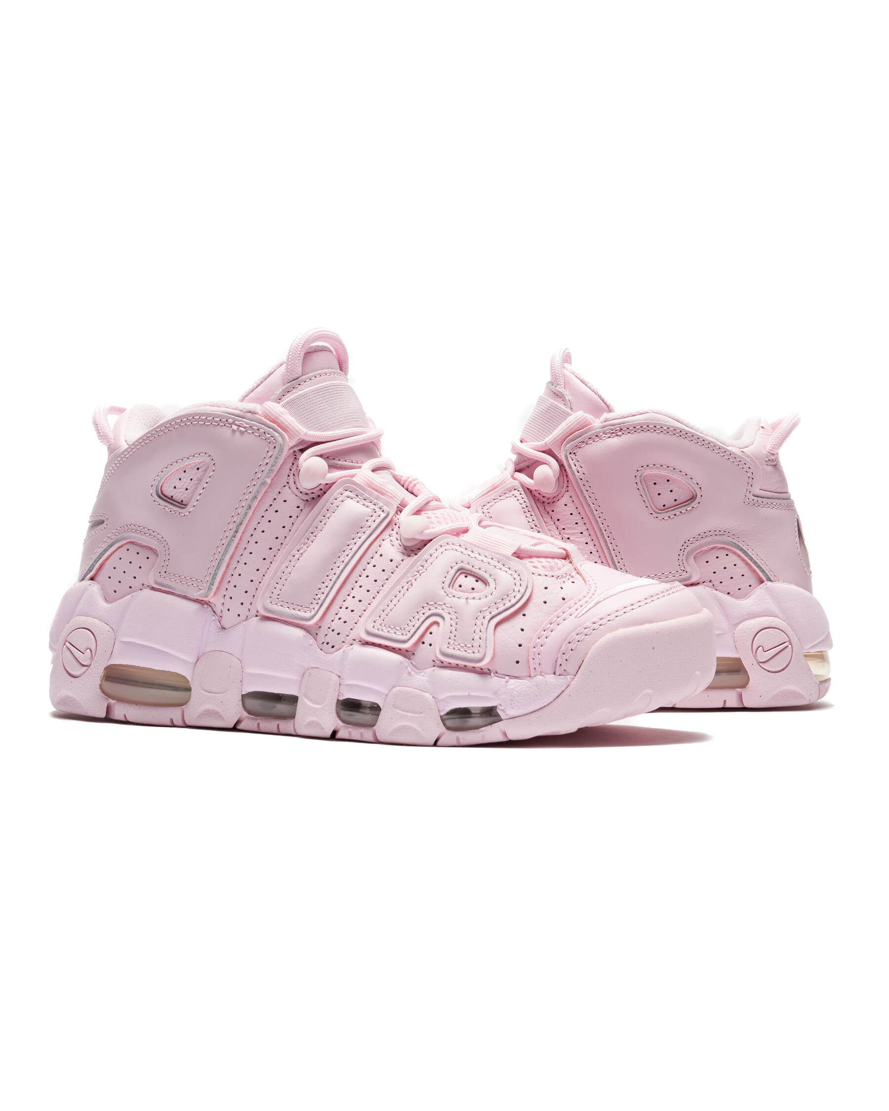 uptempo nike pink and white